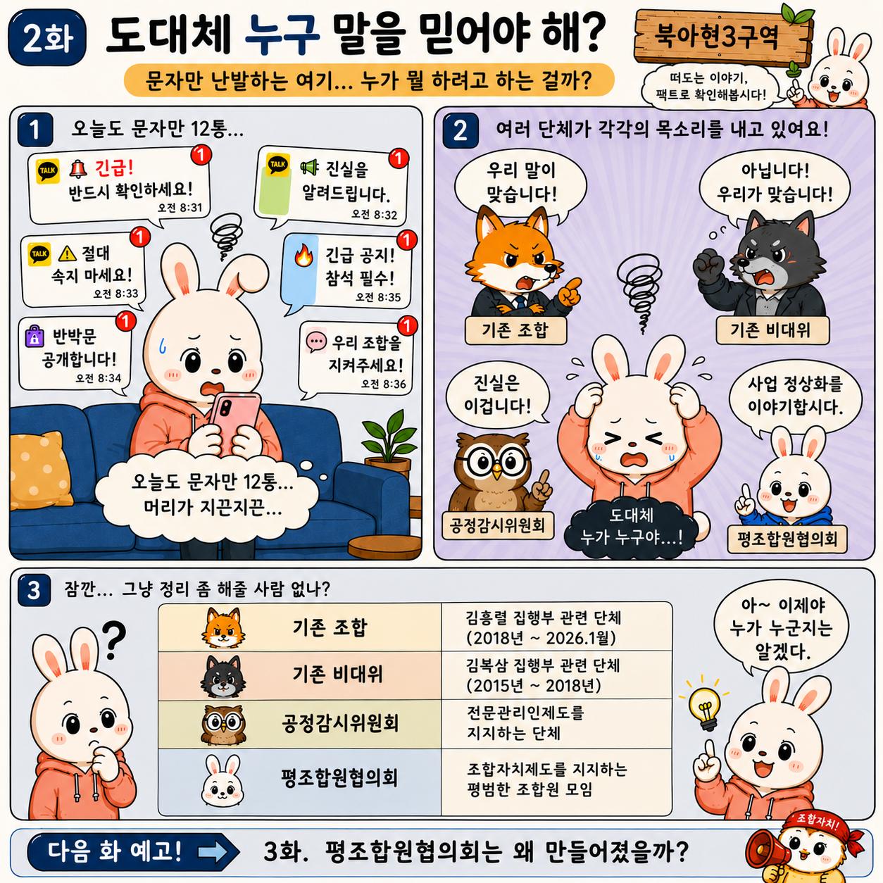 2화 — 도대체 누구 말을 믿어야 해?