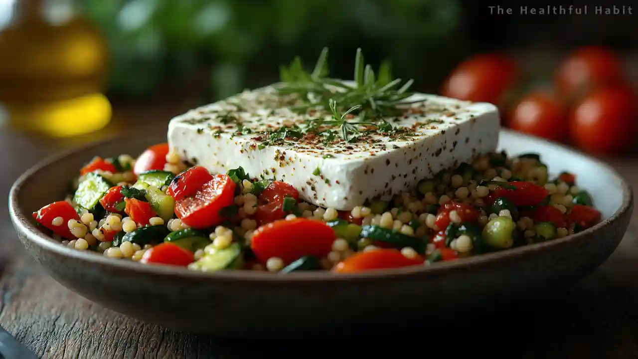 Farro Salad with Roasted Vegetables and Feta