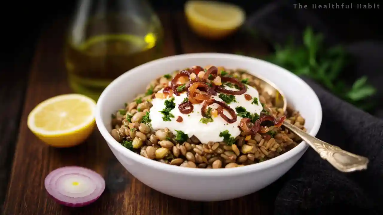 Lebanese Lentil Rice with Crispy Onions-Mujadara