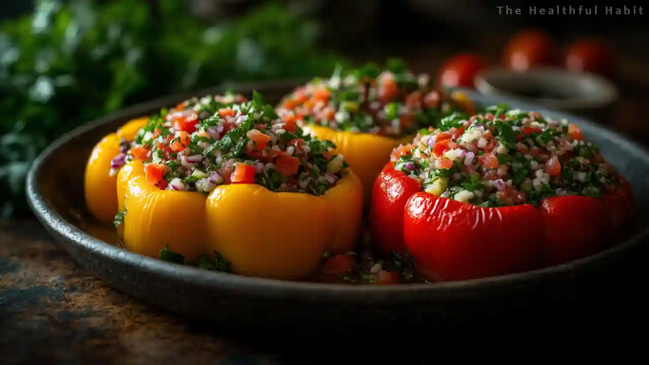 Lebanese Tabbouleh Stuffed Bell Peppers
