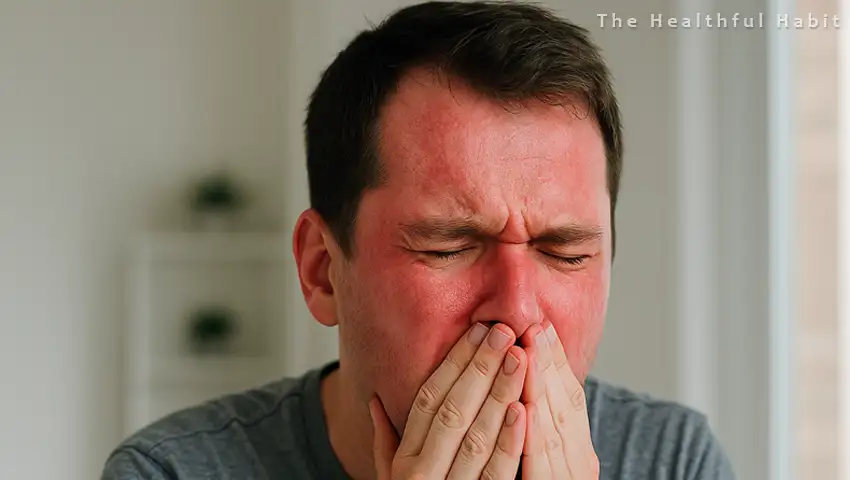 man with allergies