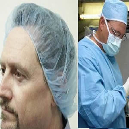 Bouffant Surgical Cap (L) &amp; Surgical Skull Cap (R) 