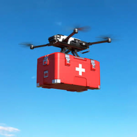 Drones Delivering Automated External Defibrillators