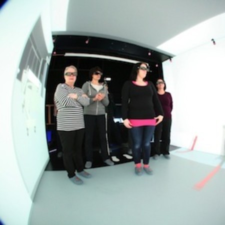 Nurses evaluate the bathroom design in a virtual environment  