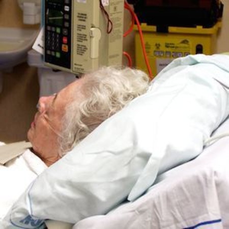 Elderly patient in hospital bed, credit freeimages.com