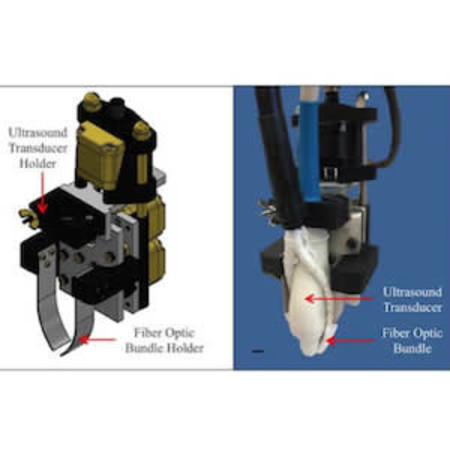 Purdue University researchers are developing a novel biomedical imaging system that combines optical and ultrasound technology to improve diagnosis of life-threatening diseases. The researchers have created a motorized photoacoustic holder that allows use