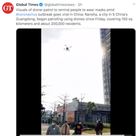 Coronavirus Drones in China
