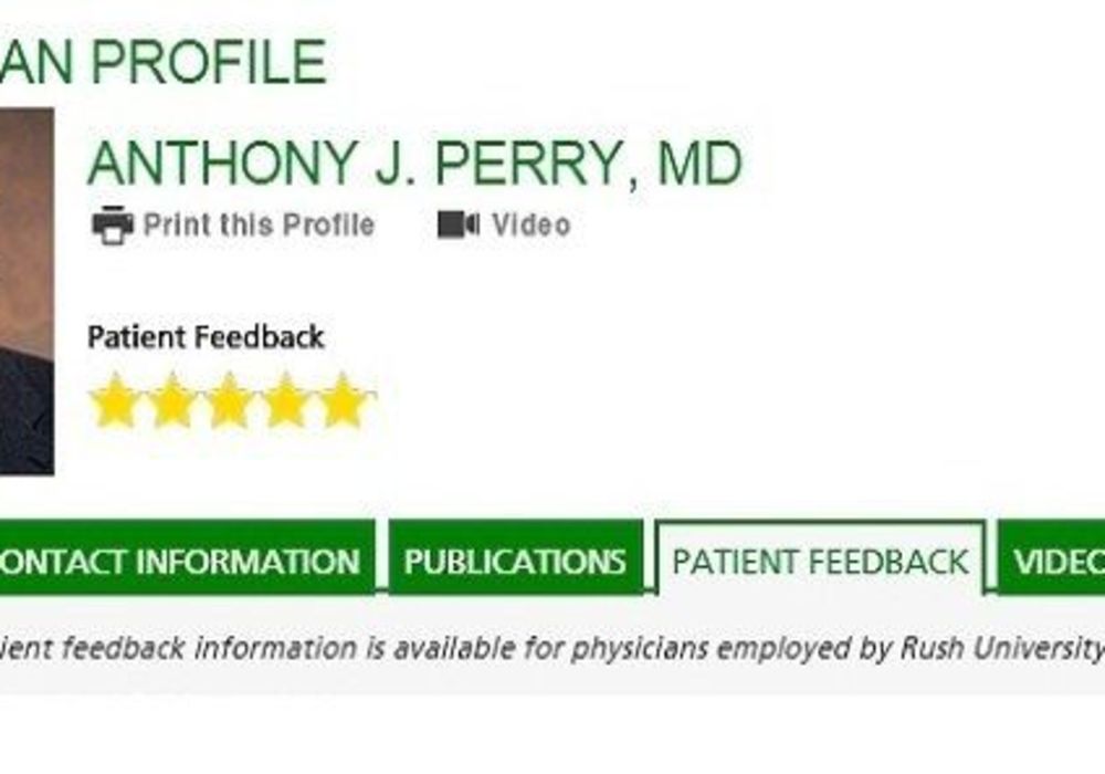 Online Physician Profiles Include Patient Feedback