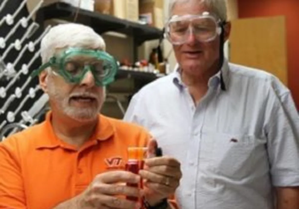 Researchers Joseph Merola (left) and Joseph Falkinham