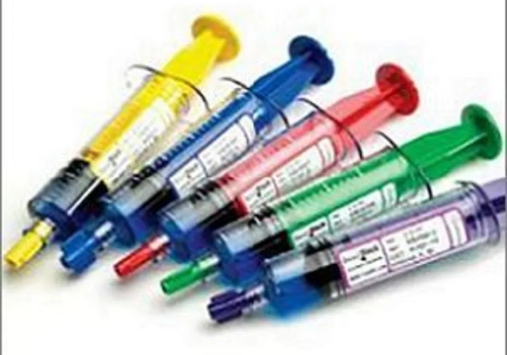 syringes containing bead block that is used for embolisation