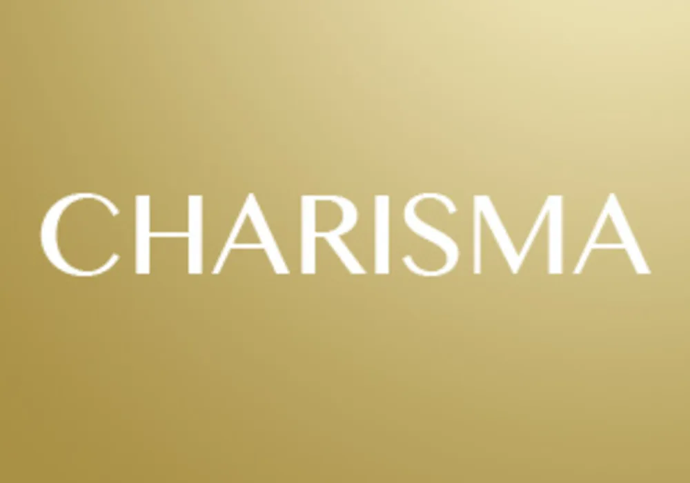 The word charisma in gold