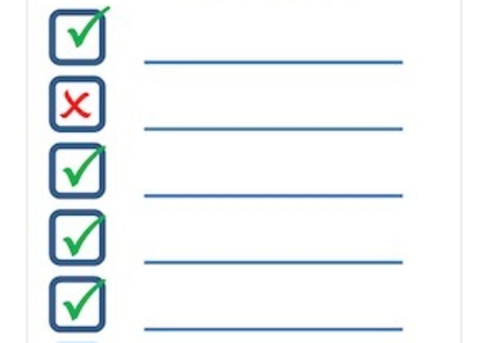 Diagram of checklist