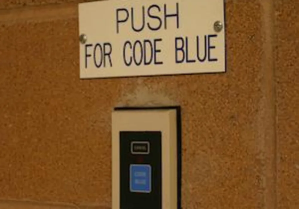 Code Blue button in a hospital