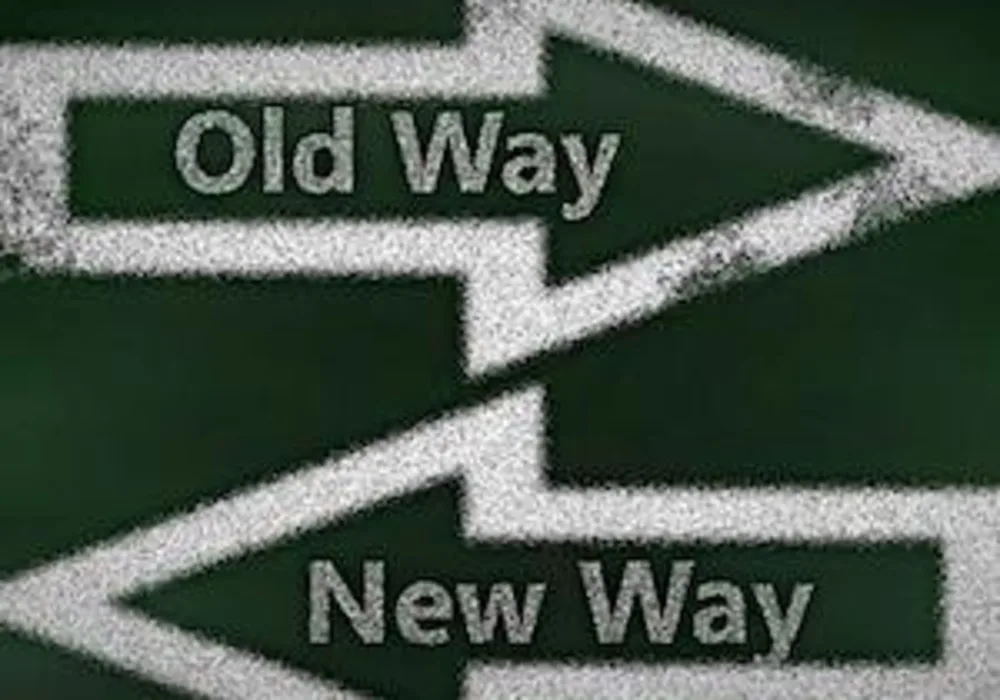 New Way Old Way written on blackboard credit Pixabay