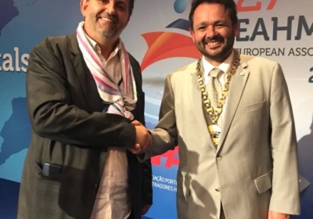 Christian Marolt, Executive Director, HealthManagement with Philippe Blua