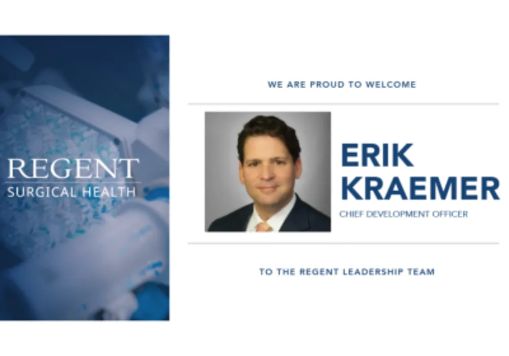 Regent Surgical Health Welcomes Erik Kraemer as Chief Development Officer