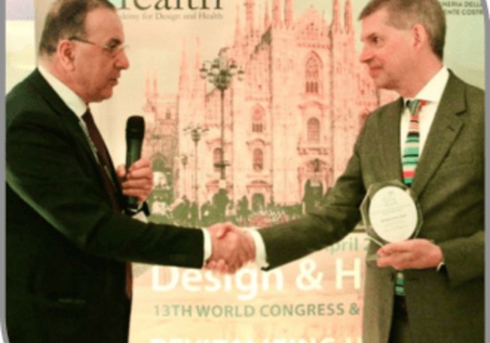 Tye Farrow Honored with Salutogenic Project Design Award at 13th World Congress of Design &amp; Health