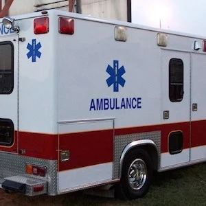 Ambulance, credit freeimages.com; photo of Prof. Xavier Jouven