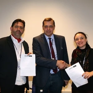 Christian Marolt, Executive Director, HealthManagement, Prof. Valentin Sinitsyn, Russian Society of Radiology, Iphigenia Papaioanou, Project Director, HealthManagement