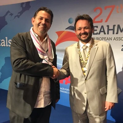 Christian Marolt, Executive Director, HealthManagement with Philippe Blua