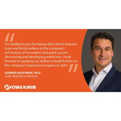 Kyowa Kirin Appoints Gunnar F. Kaufmann, Ph.D., as Chief Research Officer, North America