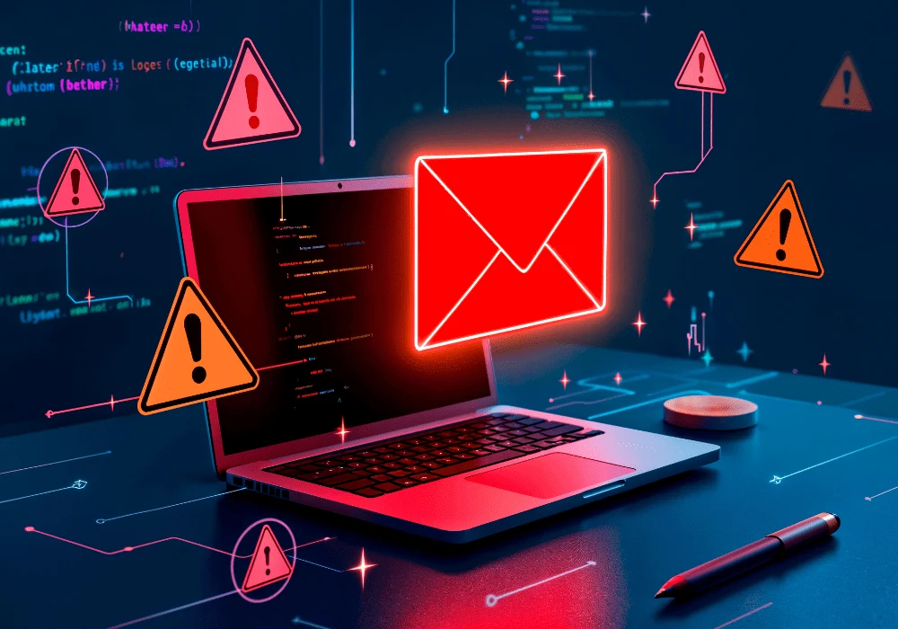 Cybersecurity Concept &ndash; Digital Protection Against Email Threats and Data Breaches