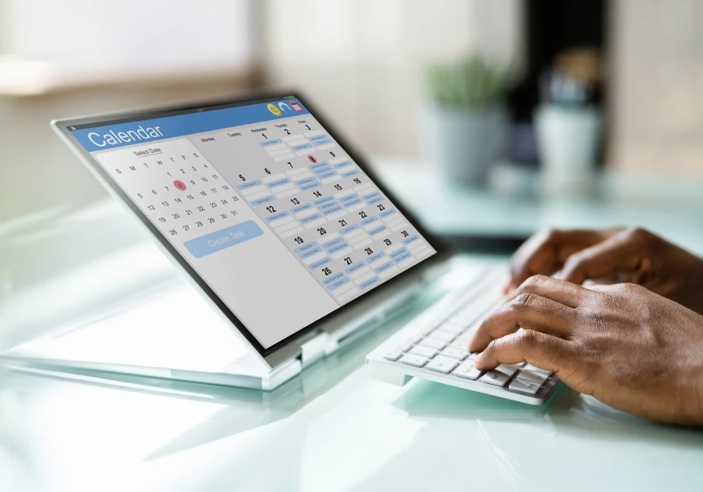 Healthcare scheduling on a digital calendar app.&nbsp;