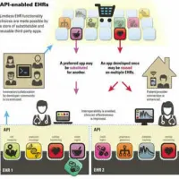 An ecosystem of apps supported by a uniform public application programming interface for healthcare data