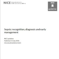 Cover of NICE sepsis guidelines