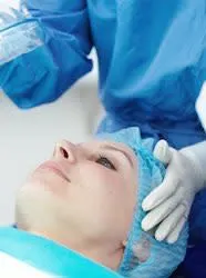 Woman receiving anaesthetic