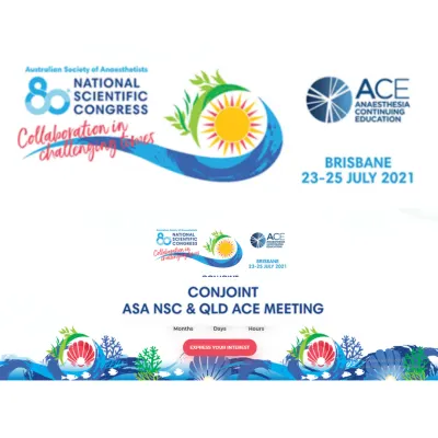 Australian Society of Anaesthetists&rsquo; 2021 National Scientific Congress