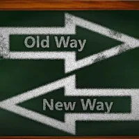 New Way Old Way written on blackboard credit Pixabay