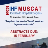 2019 World Hospital Congress: Call for abstracts closes on 15 February 