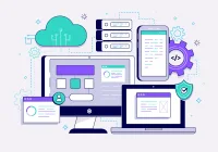 API Integration Concept &ndash; Flat Design Illustration of Application Programming Interface