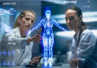 Researchers analysing holographic human body scan and DNA data for precision medicine and advanced diagnostics&nbsp;
