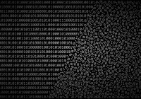 Concept of corrupted data or digital system failure with binary code distortion.&nbsp;