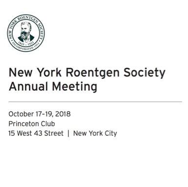 New York Roentgen Society Annual Meeting 2018