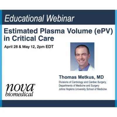 Estimated Plasma Volume (ePV) in Critical Care