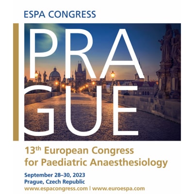 ESPA 2023- 13th European Congress for Paediatric Anaesthesiology ESPA 2023- 13th European Congress for Paediatric Anaesthesiology