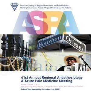 Regional Anesthesiology and Acute Pain Medicine Meeting 2016 Regional Anesthesiology and Acute Pain Medicine Meeting 2016