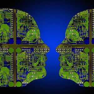 Faces from circuit boards Faces from circuit boards