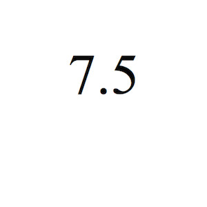 7.5 7.5