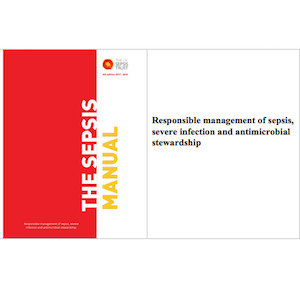 Front cover of Sepsis Manual published by UK Sepsis Trust Front cover of Sepsis Manual published by UK Sepsis Trust