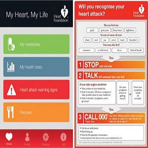 An app-based secondary prevention program targeting individuals who have known ischemic heart disease. The 'My Heart, My Life' app from the Australian Heart Foundation includes educational videos on acute coronary syndromes, and a personal health tracker. An app-based secondary prevention program targeting individuals who have known ischemic heart disease. The 'My Heart, My Life' app from the Australian Heart Foundation includes educational videos on acute coronary syndromes, and a personal health tracker.
