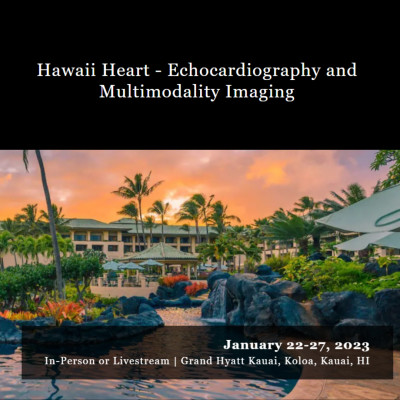 Hawaii Heart: Echocardiography & Multimodality Imaging 2023 Hawaii Heart: Echocardiography & Multimodality Imaging 2023