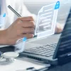 Healthcare data security concept, supporting electronic health records, privacy protection, digital governance and secure clinical information management.