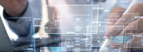 Healthcare professional entering notes with a stylus in an EHR.