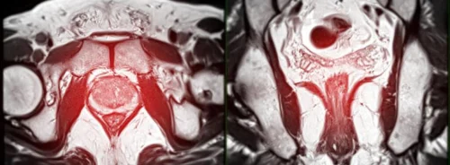 Prostate MRI scan showing pelvic anatomy, supporting prostate cancer assessment, diagnostic imaging and urology care planning.