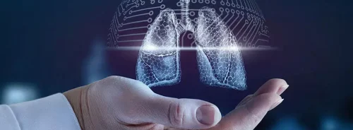 Digital lung health concept, supporting respiratory diagnostics, pulmonary care, medical technology and AI-enabled clinical assessment.