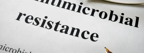 Antimicrobial resistance concept, supporting antibiotic stewardship, infection control, surveillance and public health policy.